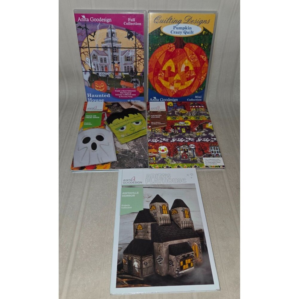 5x Anita Goodesign CD. Anitaville Horror, Haunted Village, Haunted House, and +